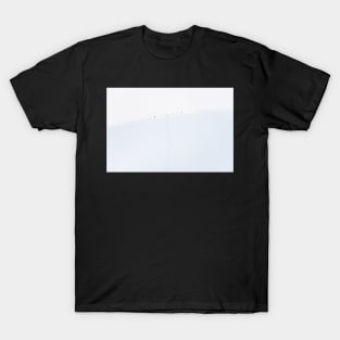 Ravens on the Wall of Ice – Minimalist Landscape Photography T-Shirt